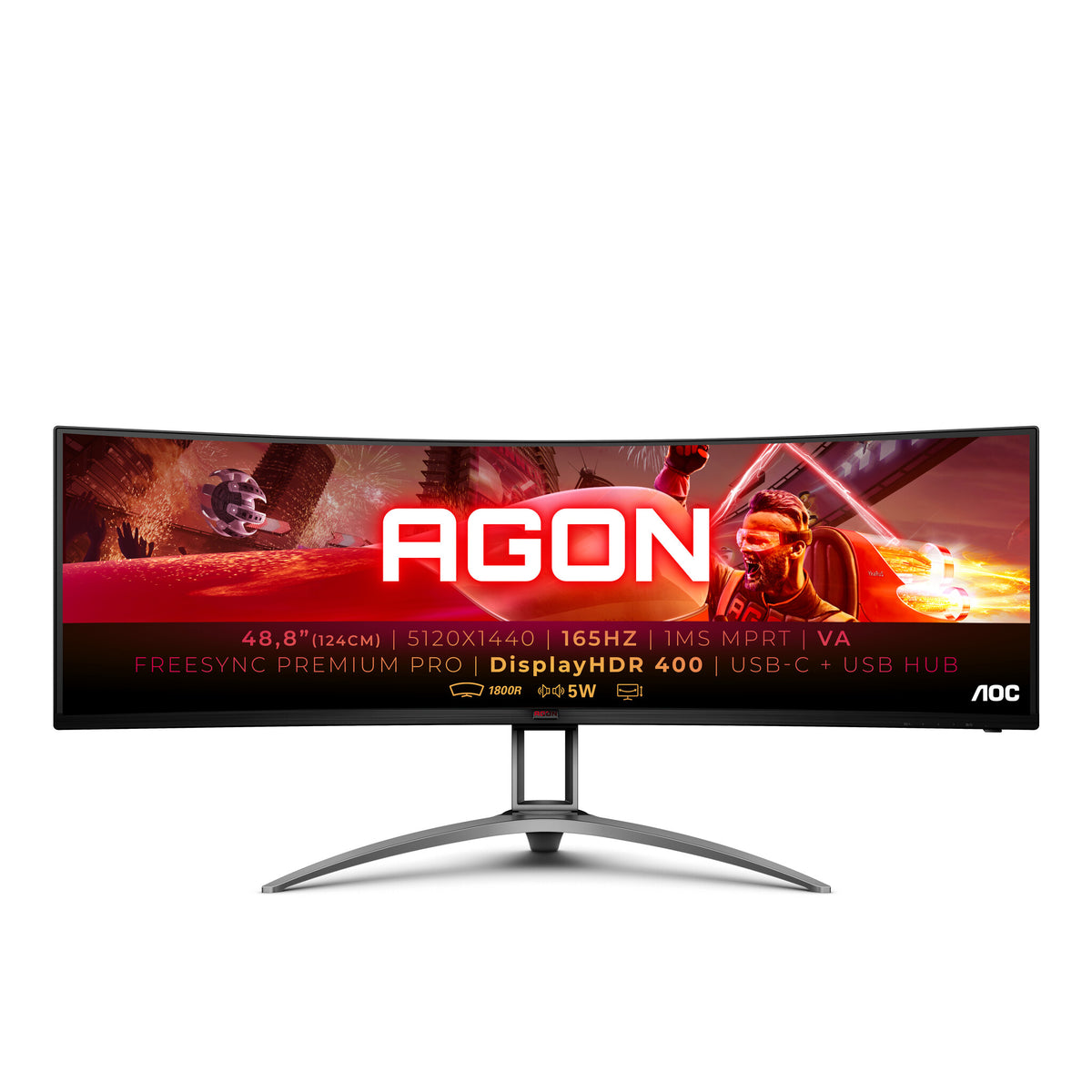 AOC B2 AG493UCX2 - 124 cm (48.8&quot;) - 5120 x 1440 pixels - Quad HD LED Monitor