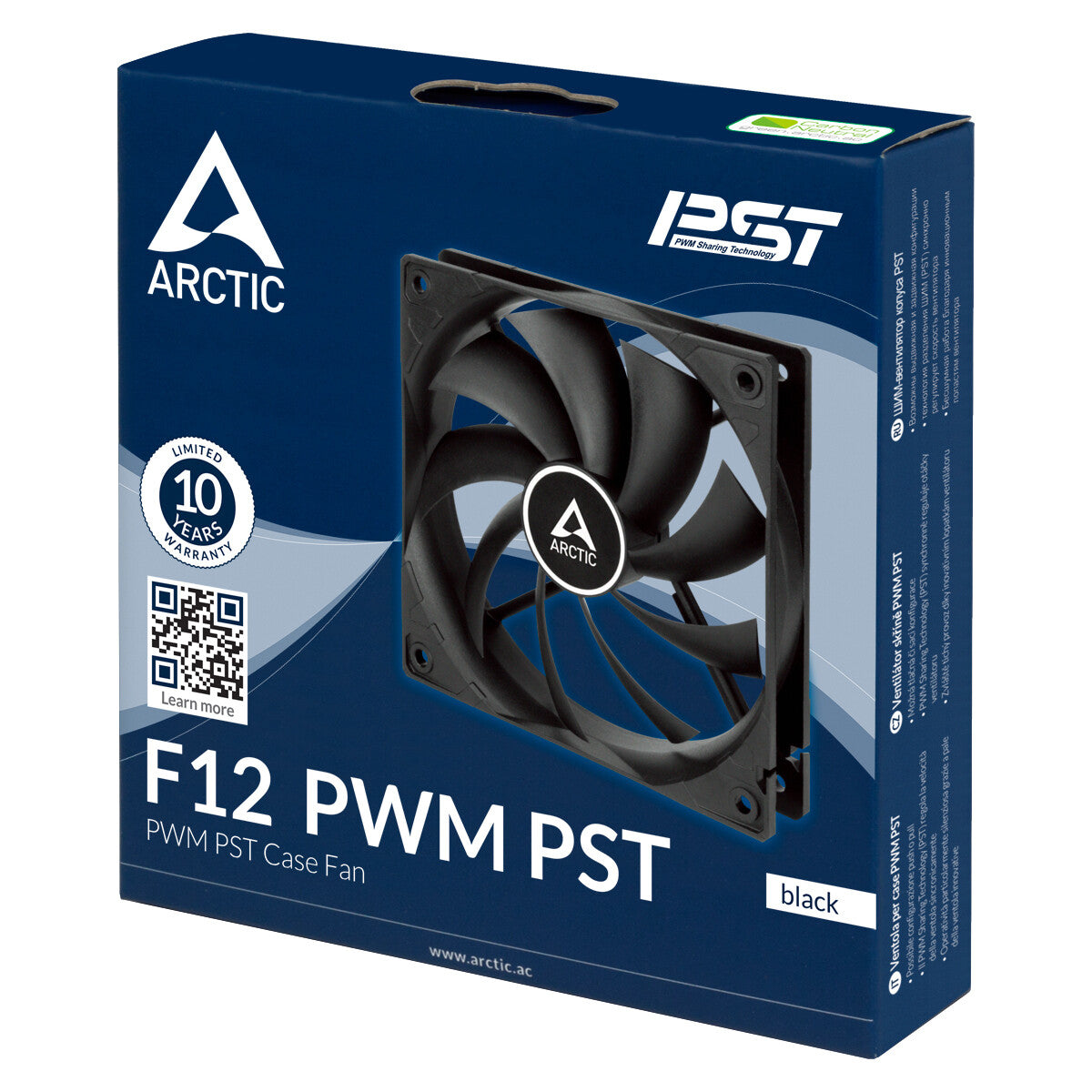 ARCTIC F12 PWM PST - Computer Case Fan in Black - 120mm