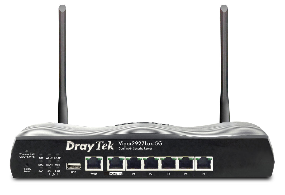 DrayTek V2927LAX-5G-K - Gigabit Ethernet Dual-band (2.4 GHz / 5 GHz) Wi-Fi 6 Wireless Router