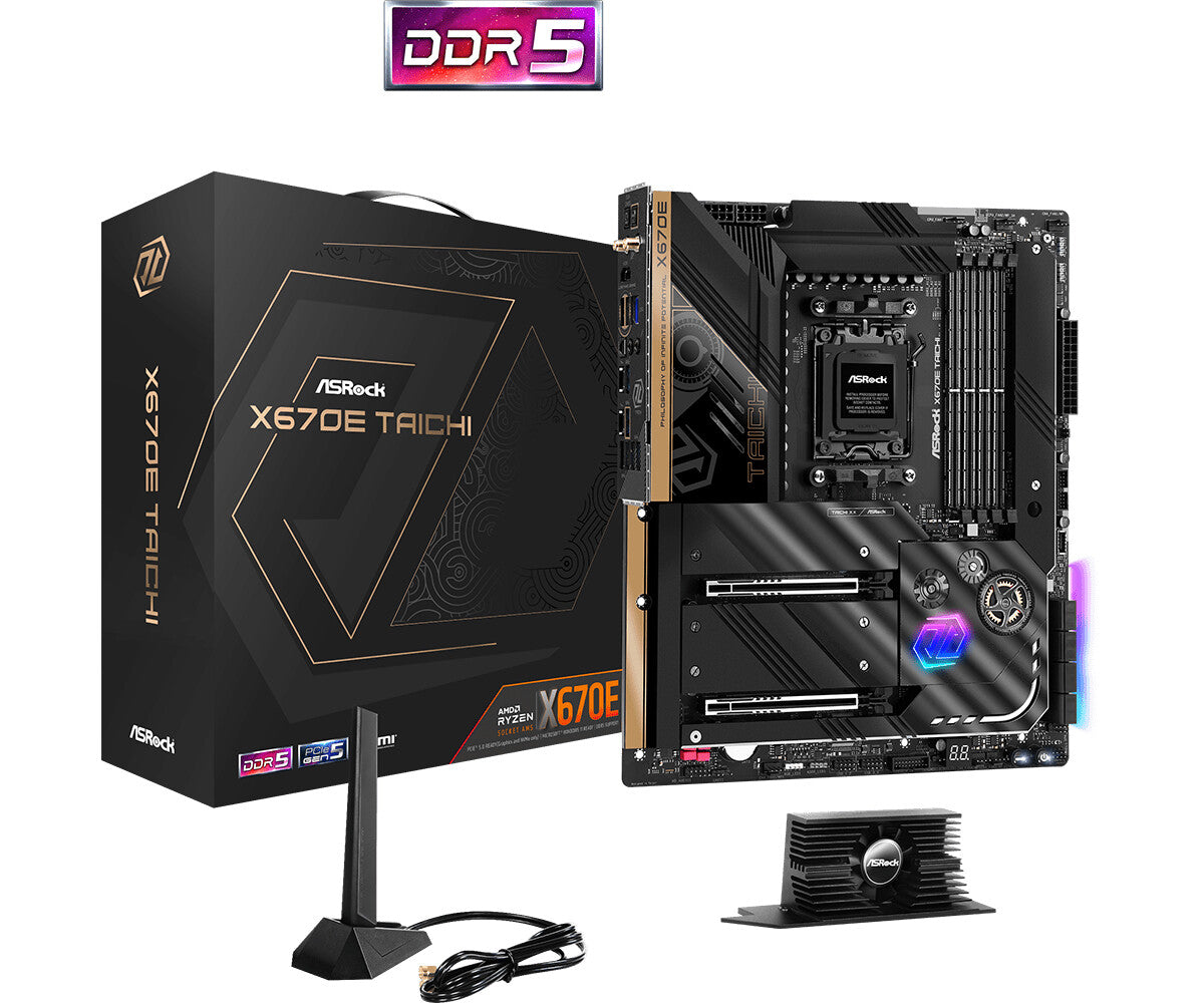 Asrock X670E TAICHI Extended ATX motherboard - AMD X670 Socket AM5