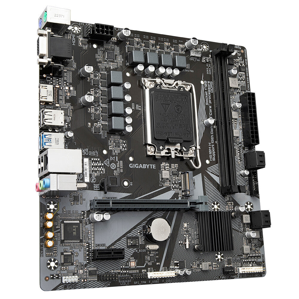 Gigabyte H610M H (rev. 1.0) micro ATX motherboard - Intel H610 Express LGA 1700