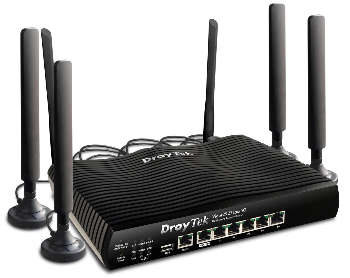 DrayTek V2927LAX-5G-K - Gigabit Ethernet Dual-band (2.4 GHz / 5 GHz) Wi-Fi 6 Wireless Router