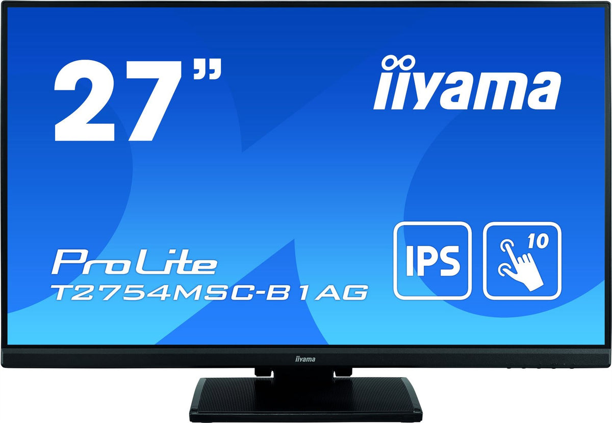 iiyama ProLite T2754MSC-B1AG Computer Monitor 68.6 cm (27&quot;) 1920 x 1080 pixels Full HD LED Touchscreen Multi-user Black