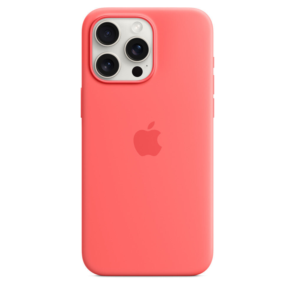 Silicone Case with MagSafe for iPhone 15 Pro Max in Guava Pink