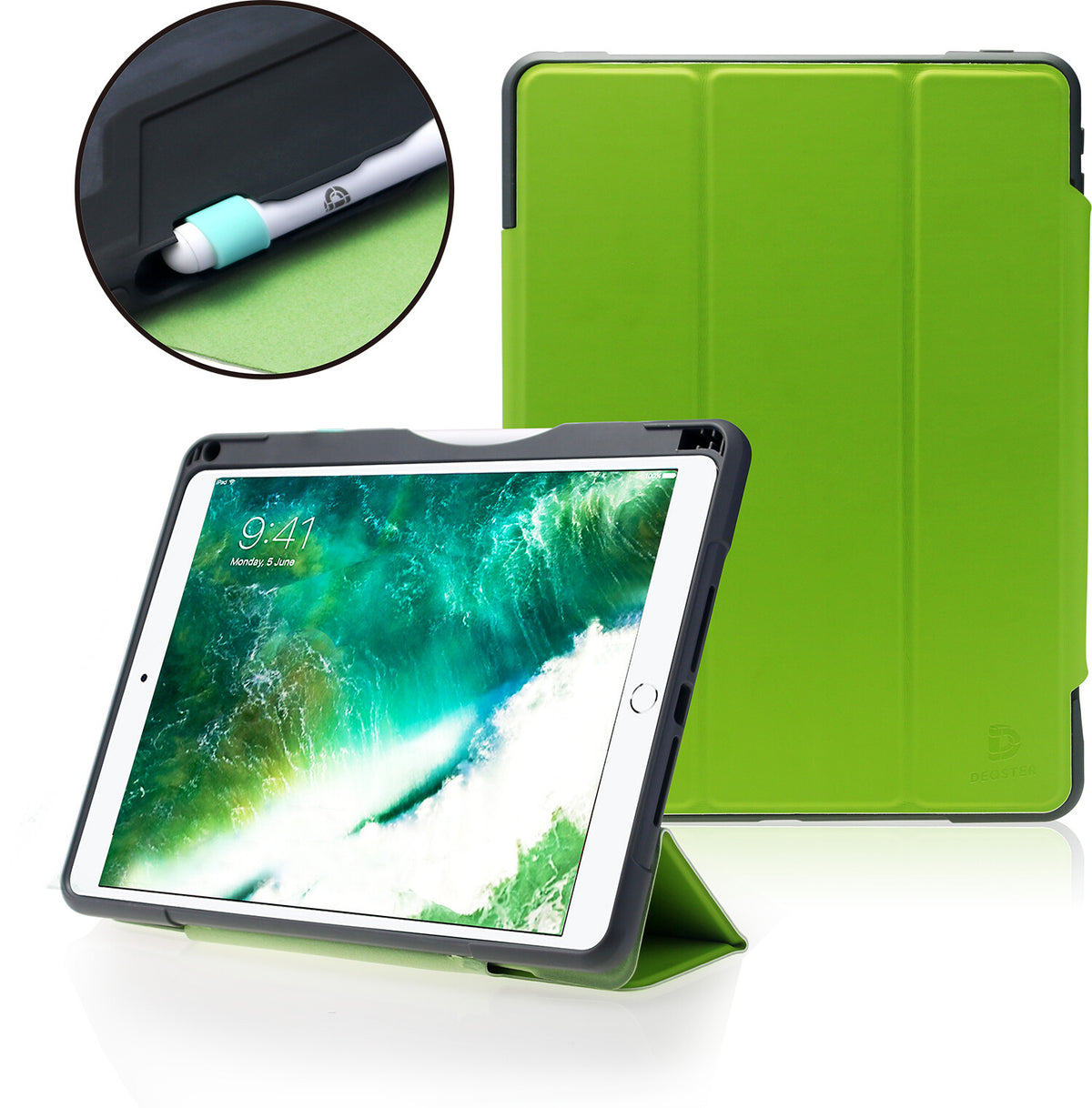 DEQSTER Rugged Case #RQ1 (2021) for 10.2&quot; iPad in Green