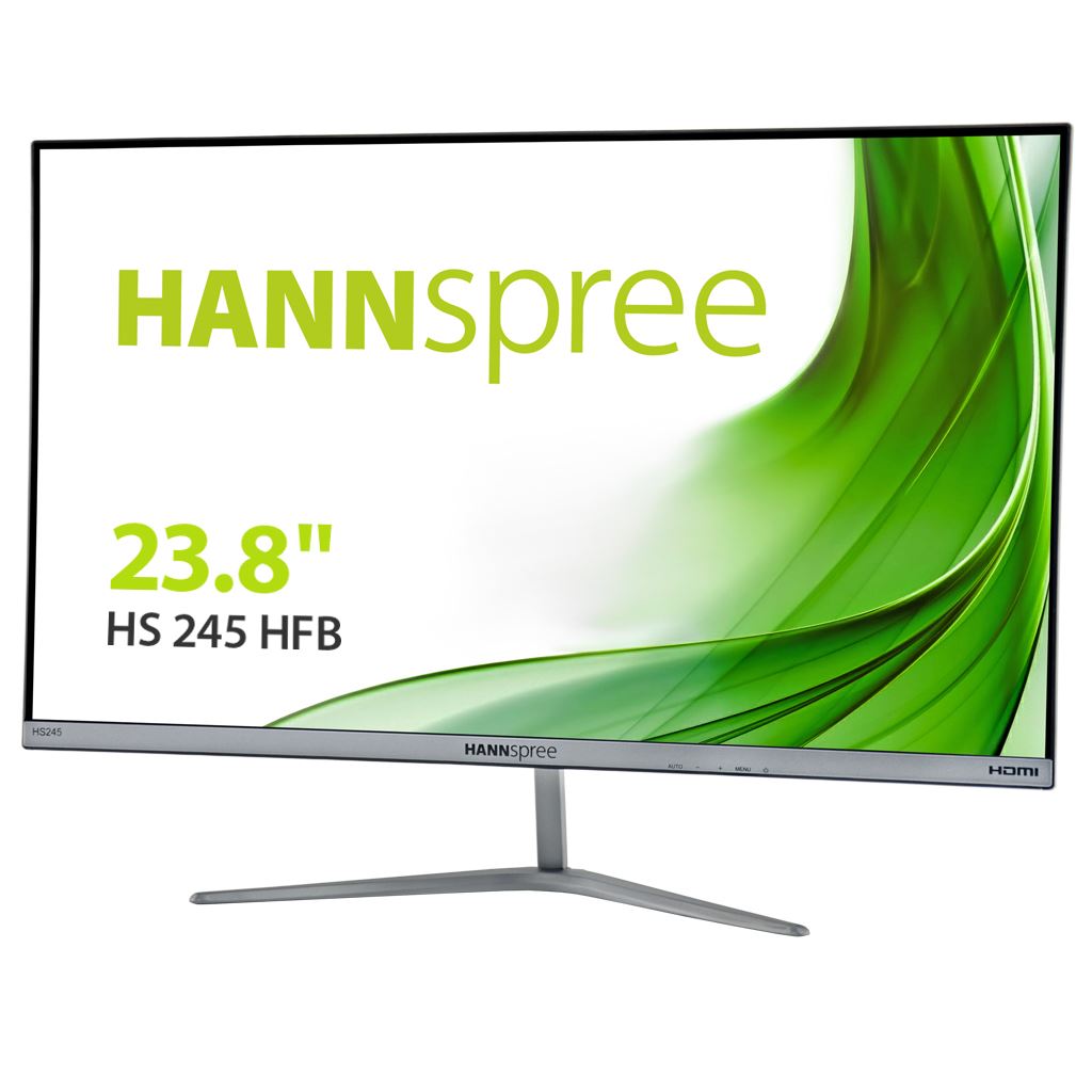 Hannspree HS245HFB - 23.8&quot; FHD Super-slim Monitor, HDMI, metal stand, 3H hard coated