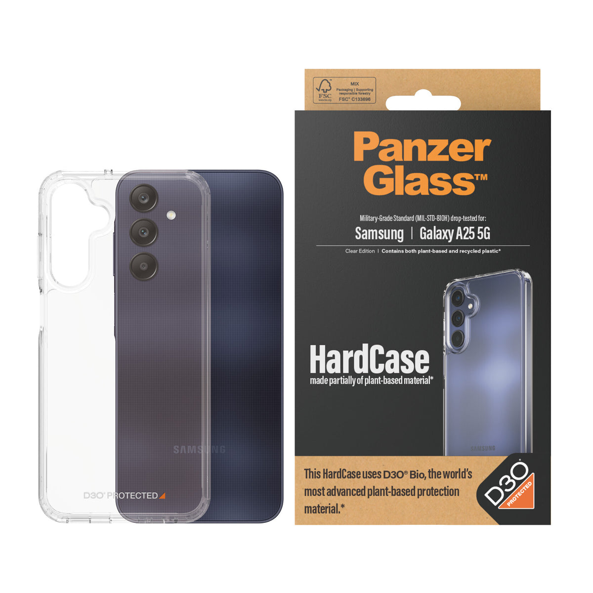 PanzerGlass ® HardCase with D3O for Galaxy A25 (5G) in Transparent