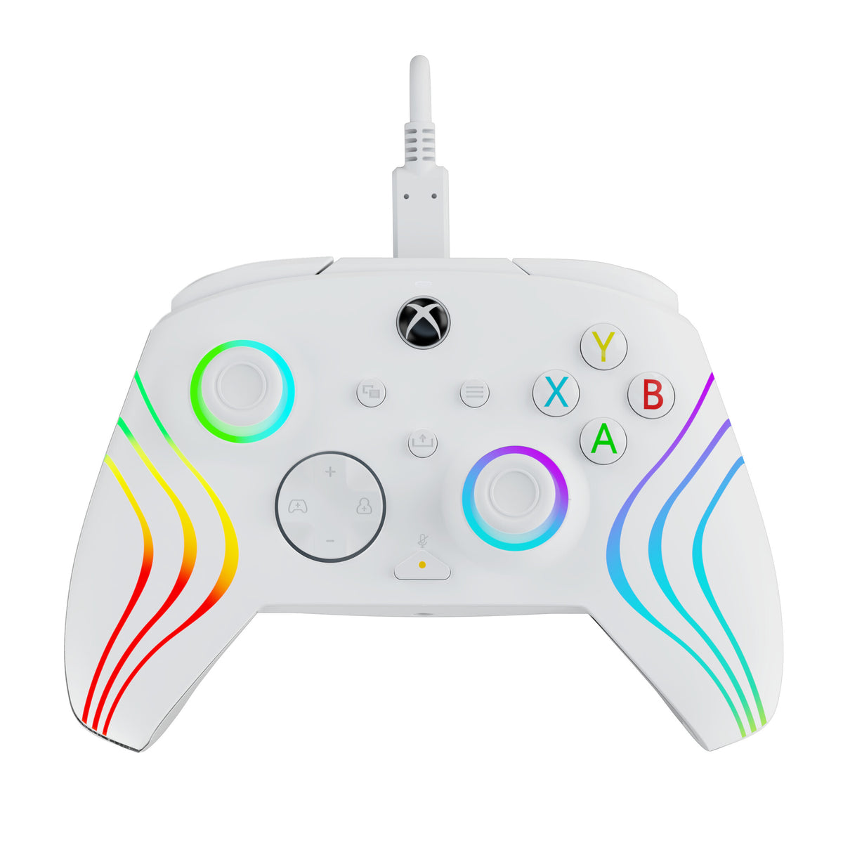 PDP Afterglow Wave - Wired Controller for PC / Xbox Series X|S in White