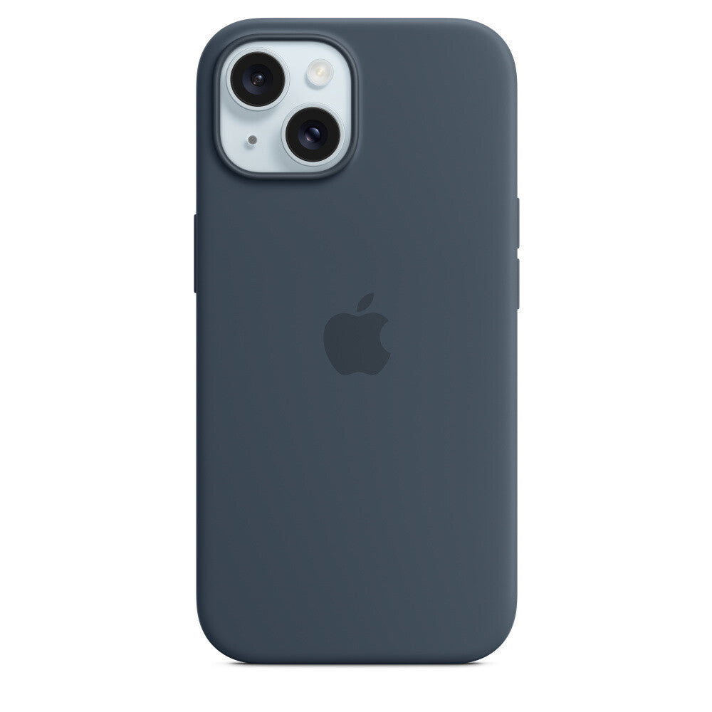 Apple iPhone 15 Silicone Case with MagSafe in Navy