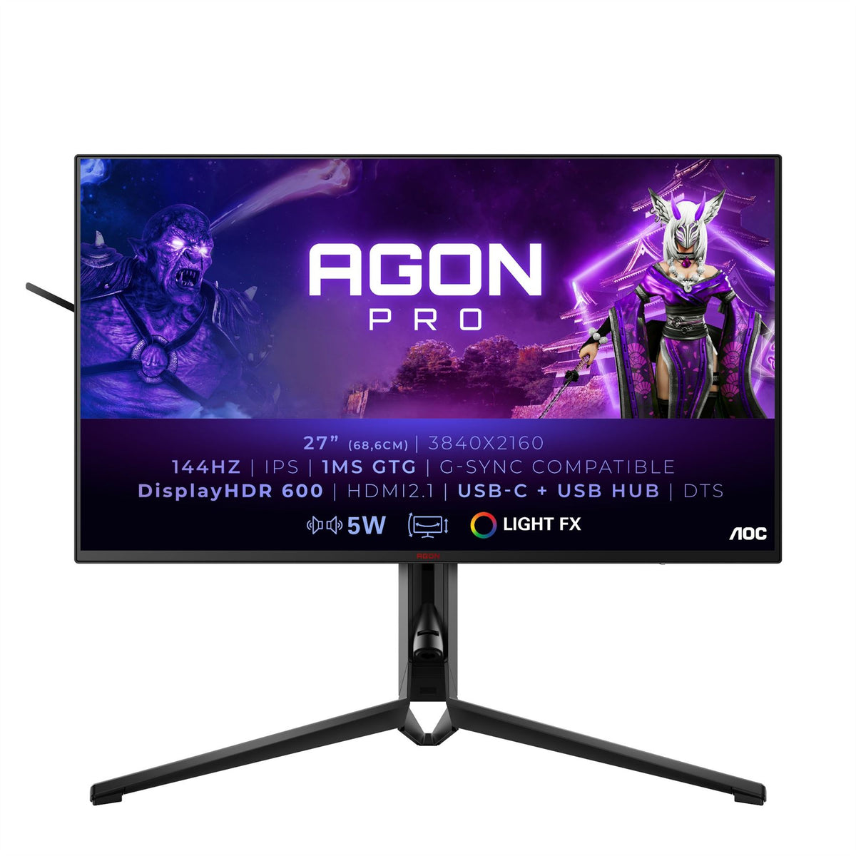 AOC AGON PRO AG274UXP Computer Monitor 68.6 cm (27&quot;) 3840 x 2160 pixels 4K Ultra HD LED Black, Red