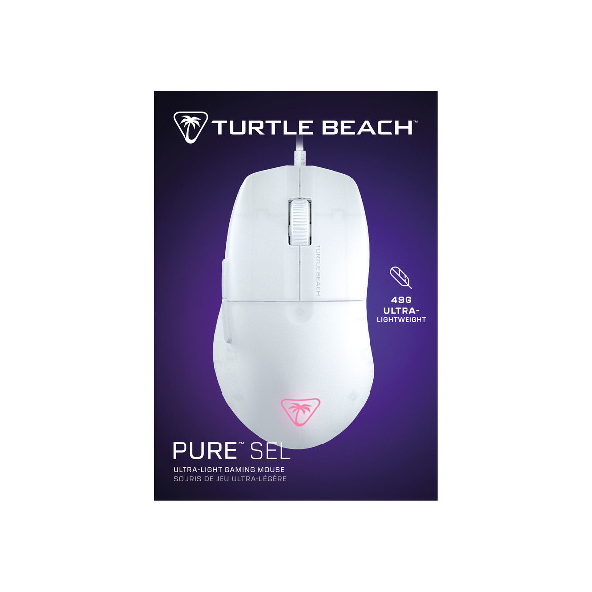 Turtle Beach Pure SEL - Ultra-Light RGB Gaming Mouse in White - 8,000 DPI