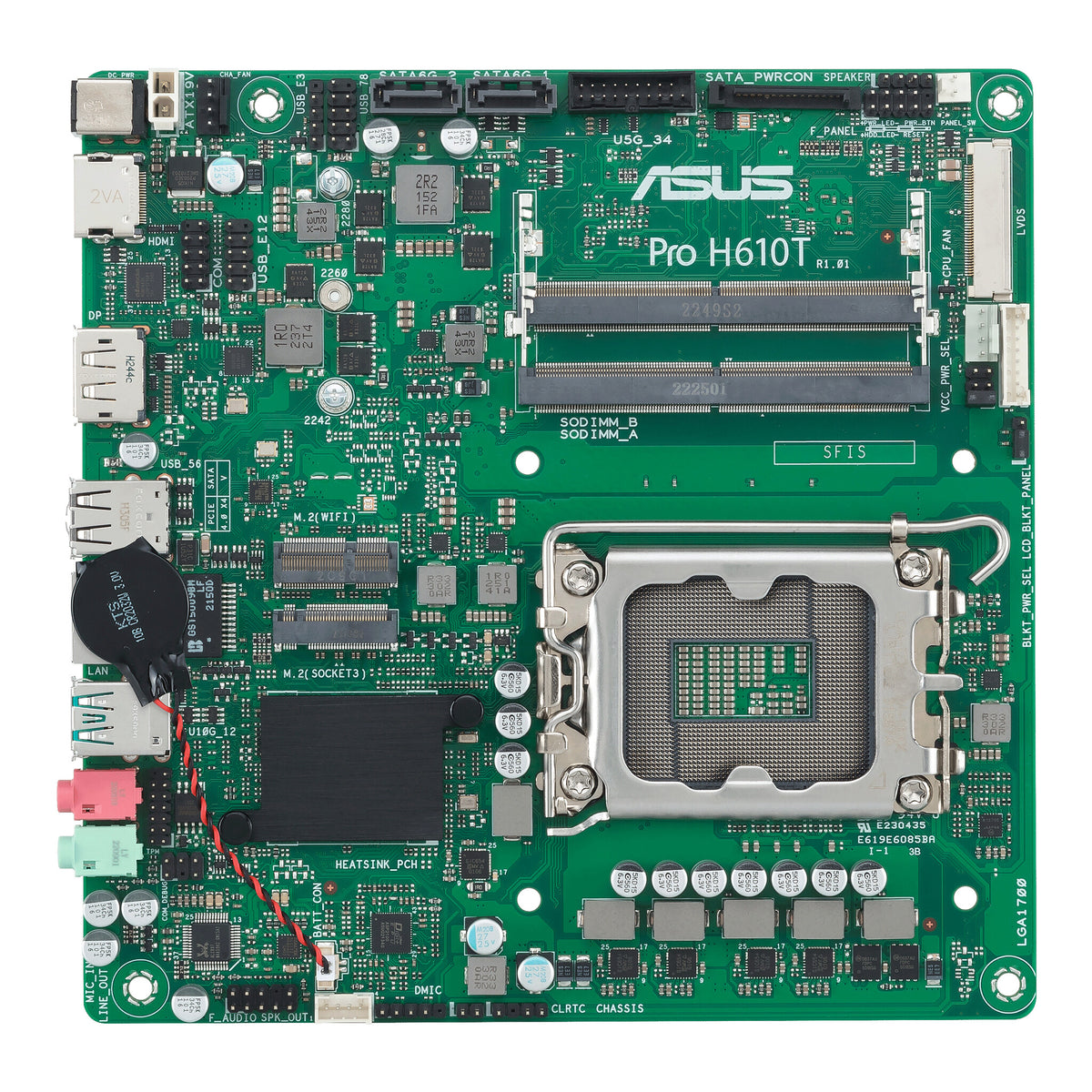 ASUS PRO H610T-CSM mini ITX motherboard - Intel H610 LGA 1700