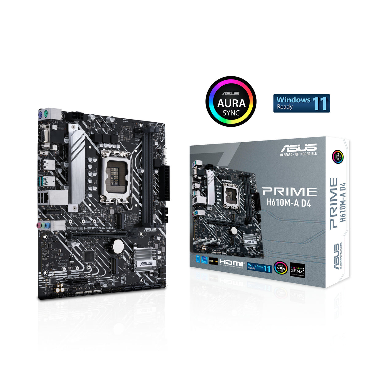 ASUS PRIME H610M-A D4 micro ATX motherboard - Intel H610 LGA 1700