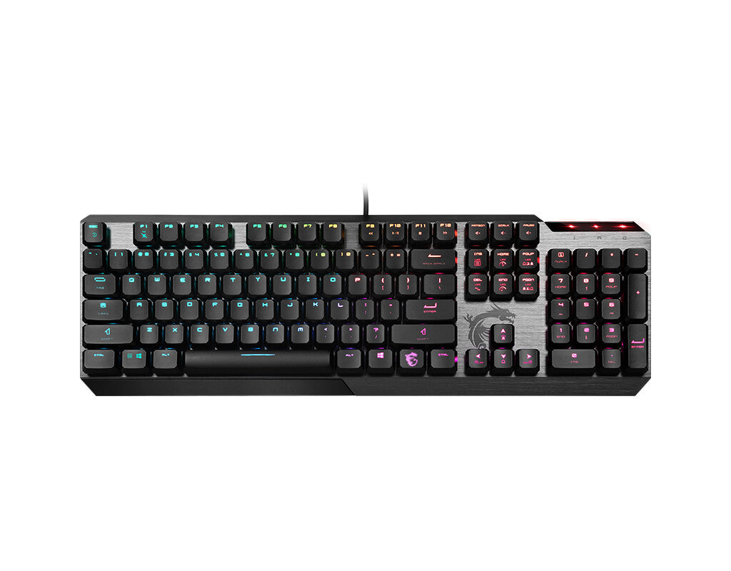 MSI VIGOR GK50 Low Profile - USB Wired RGB Mechanical Gaming Keyboard in Black (QWERTY UK)