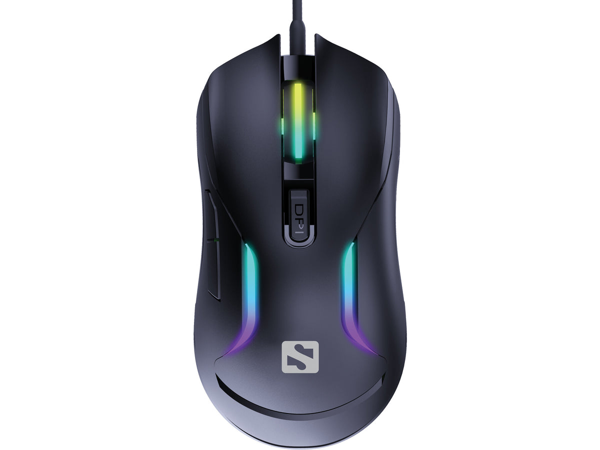 Sandberg LightFlow 6D - Wired USB Gaming Mouse - 3,600 DPI