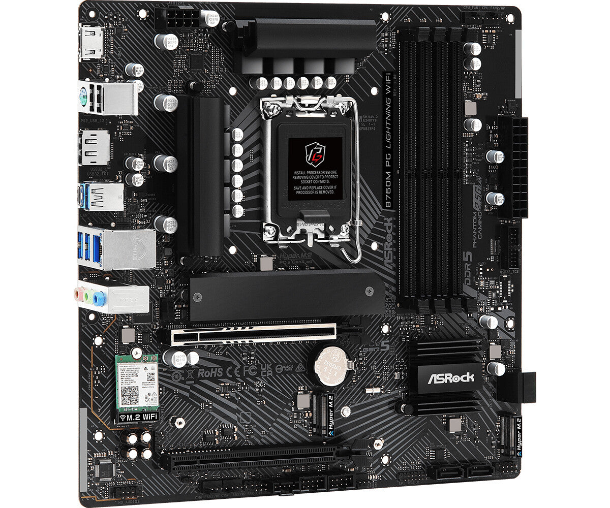 Asrock B760M PG Lightning WiFi micro ATX motherboard - Intel B760 LGA 1700