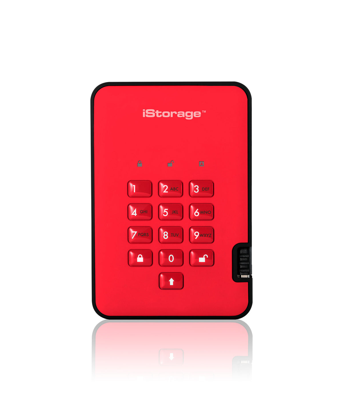 iStorage diskAshur2 - Secure Encrypted External solid state drive in Red - 512 GB