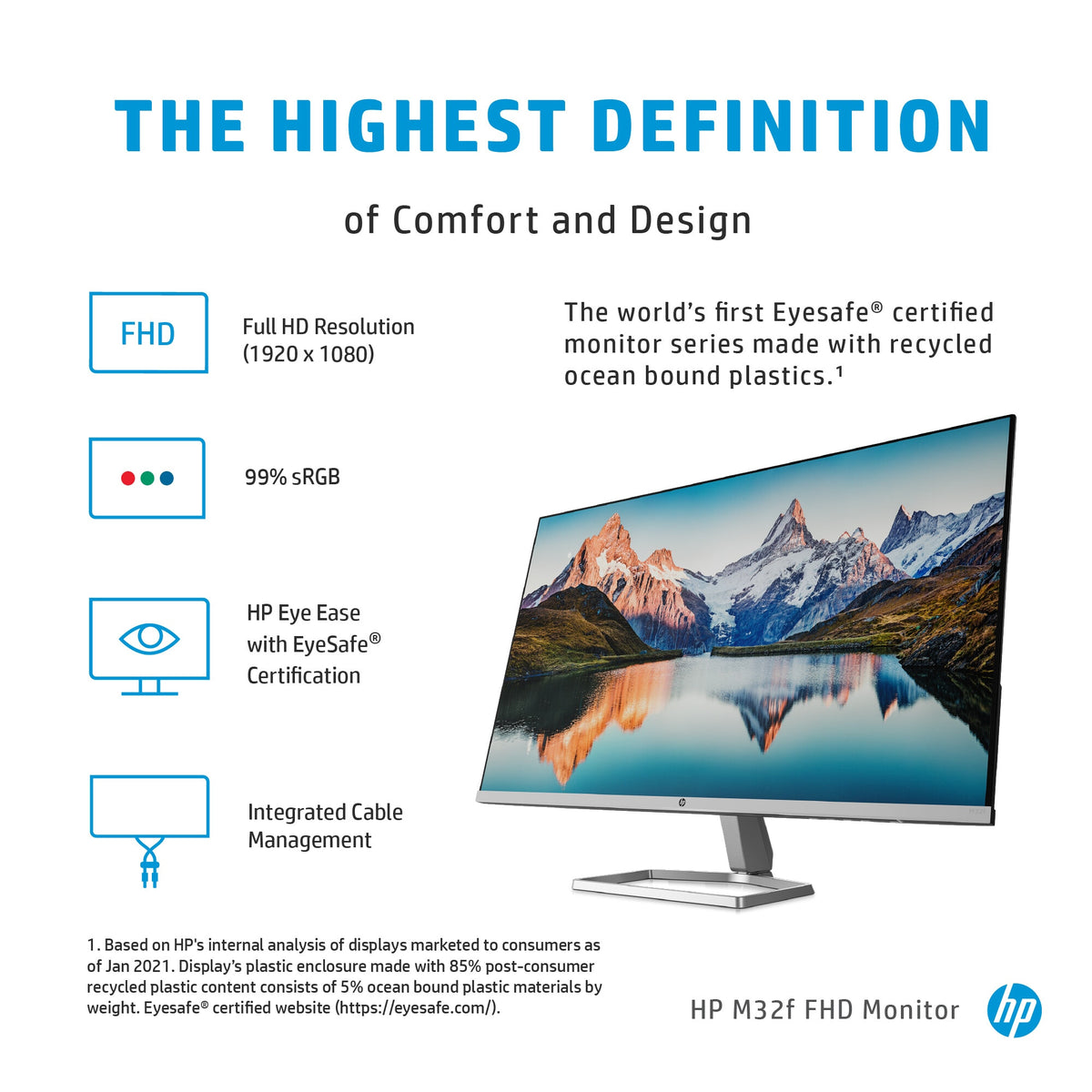 HP M32f - 80 cm (31.5&quot;) - 1920 x 1080 pixels Full HD Monitor