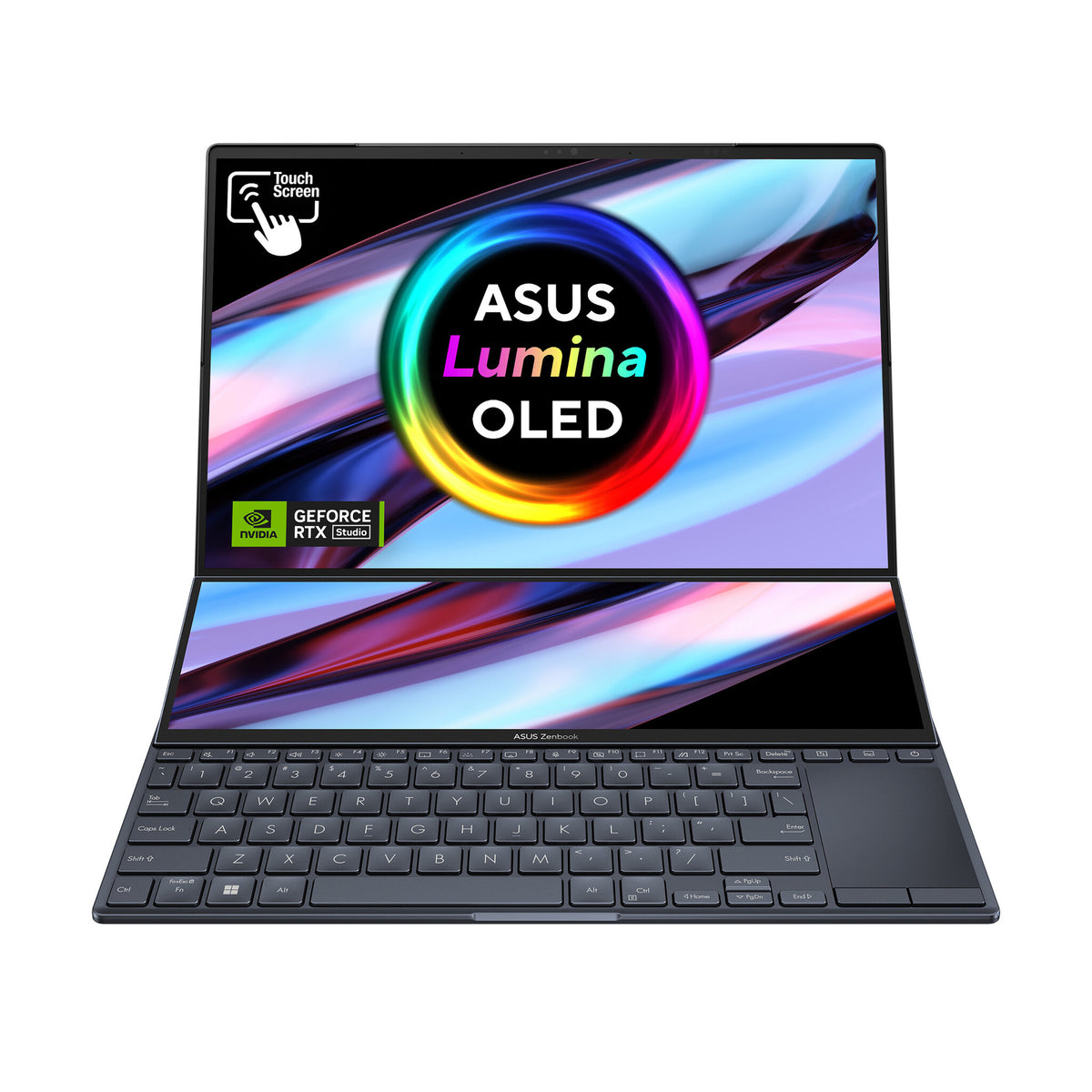 ASUS Zenbook Pro 14 Duo OLED Laptop - 36.8 cm (14.5&quot;) - Touchscreen - Intel® Core™ i7-13700H - 16 GB LPDDR5-SDRAM - 1 TB SSD - NVIDIA GeForce RTX 4050 - Wi-Fi 6E - Windows 11 Home - Black