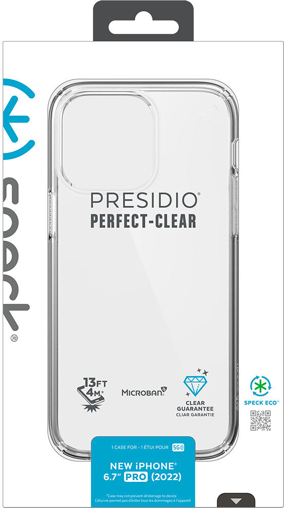 Speck Presidio Perfect with Microban for iPhone 14 Pro Max in Transparent