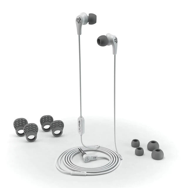 JLab JBuds Pro Signature - 3.5mm Wired In-ear Earbuds in White