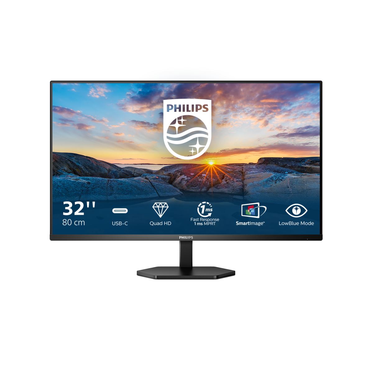 Philips 3000 series 32E1N3600LA/00 Computer Monitor 80 cm (31.5&quot;) 2560 x 1440 pixels Quad HD LCD Black