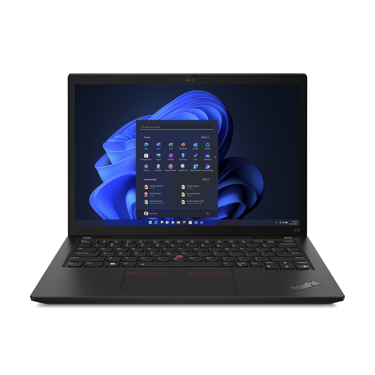 Lenovo ThinkPad X13 Gen 3 Laptop - 33.8 cm (13.3&quot;) - Intel® Core™ i5-1235U - 16 GB LPDDR5-SDRAM - 256 GB SSD - Wi-Fi 6E - Windows 11 Pro - Black