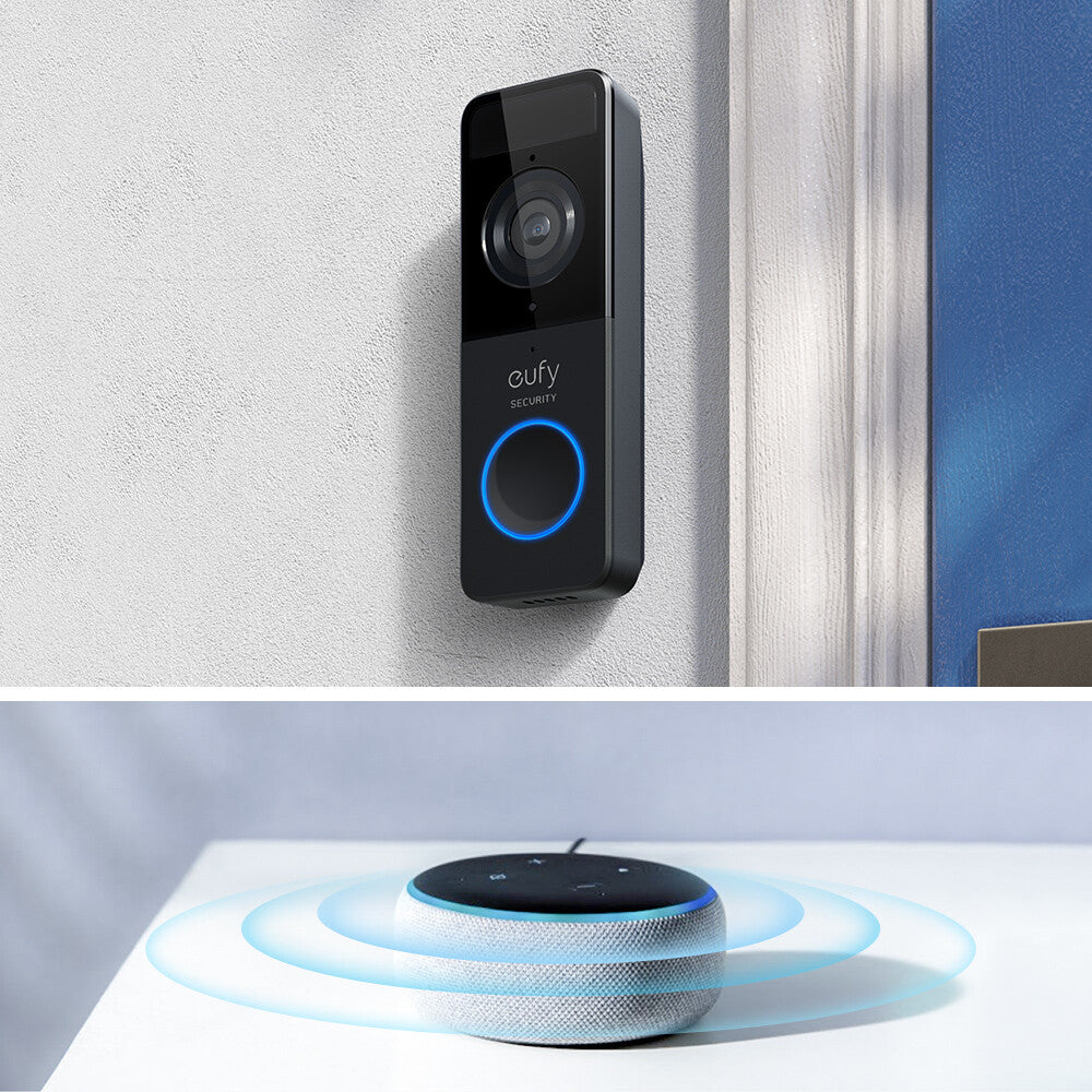 Eufy Slim Video Doorbell - 1080p Recording + 2-way Audio - Human Detection