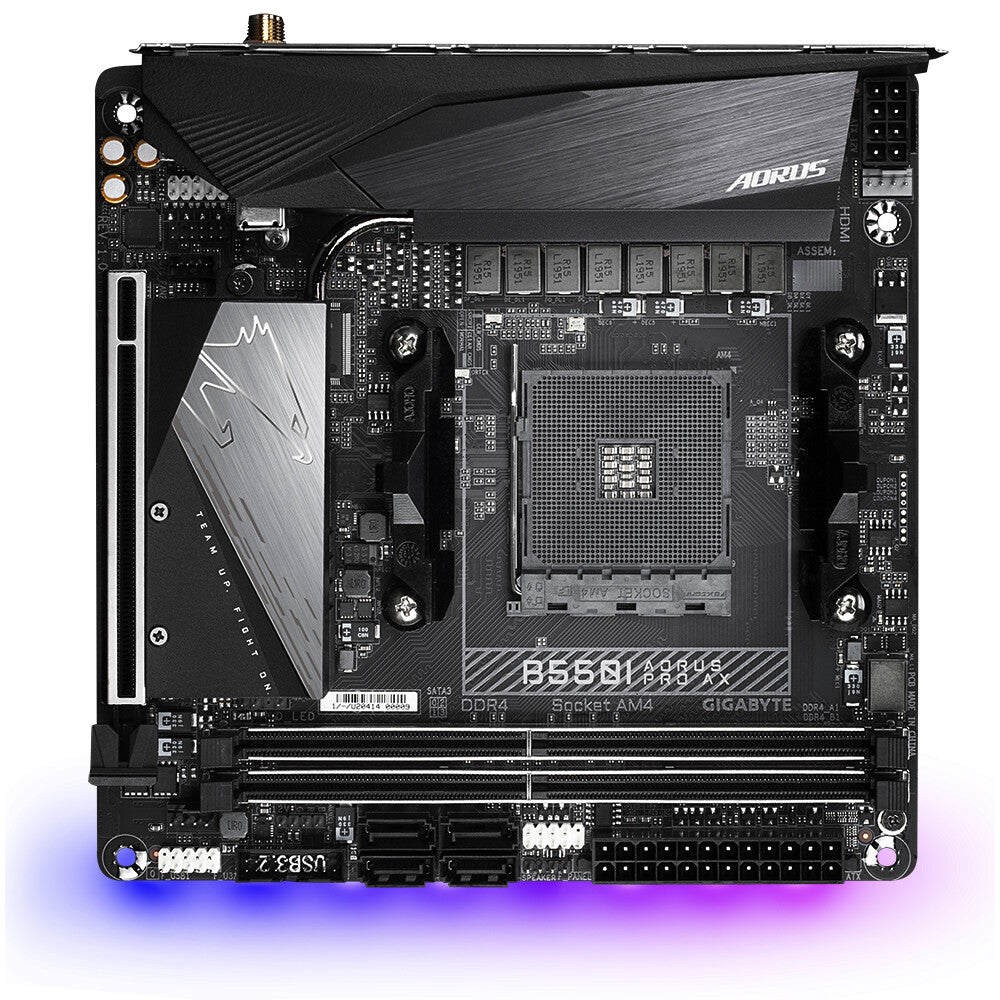 Gigabyte B550I AORUS PRO AX mini ITX motherboard - AMD B550 Socket AM4