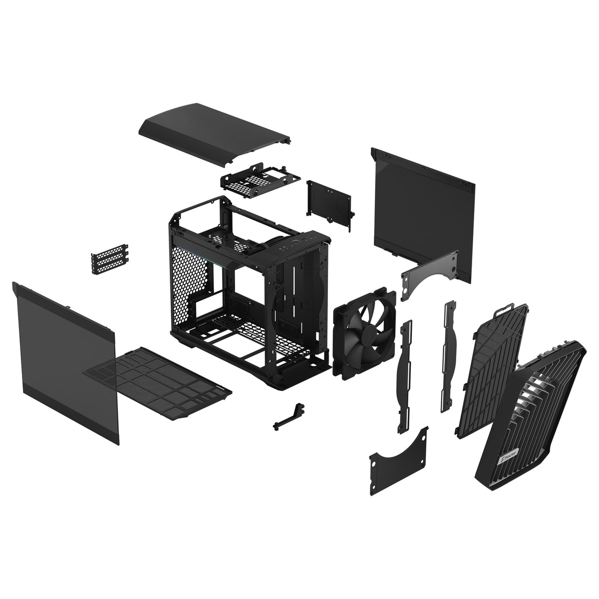 Fractal Design Torrent Nano - Mini ITX Tower Case in Black