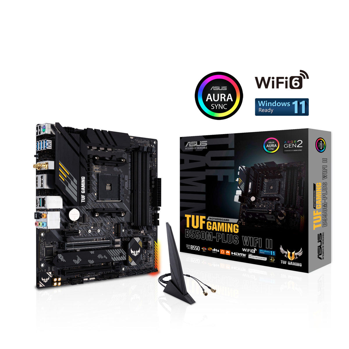 ASUS TUF GAMING B550M-PLUS WIFI II micro ATX motherboard - AMD B550 Socket AM4