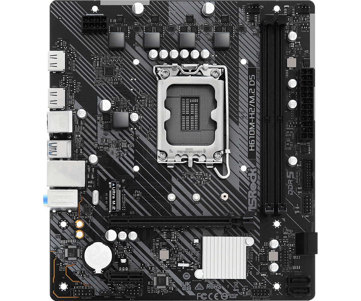 Asrock H610M-H2/M.2 D5 micro ATX motherboard - Intel H610 LGA 1700