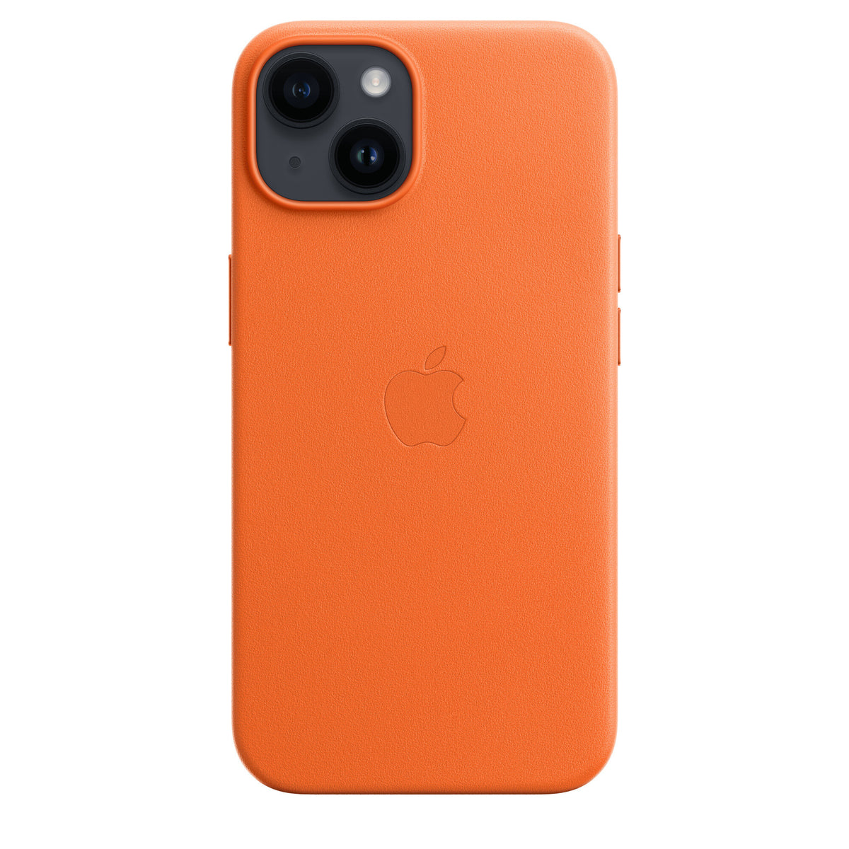 Apple iPhone 14 Leather Case with MagSafe in Orange