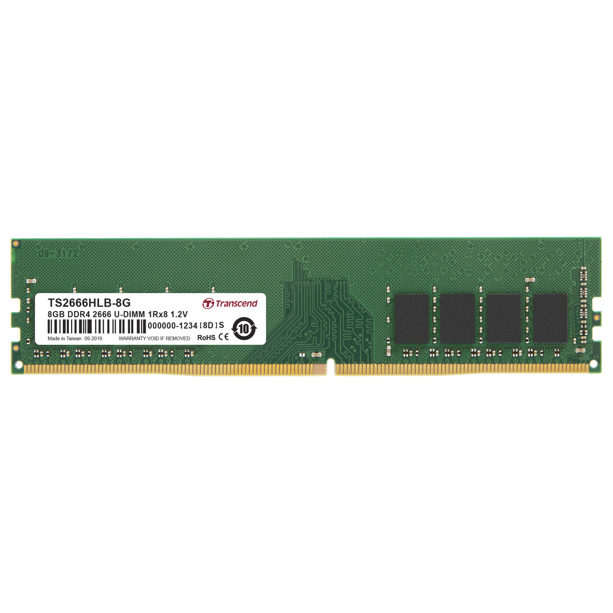 Transcend - 8 GB 1 x 8 GB DDR4 2666 MHz U-DIMM memory module