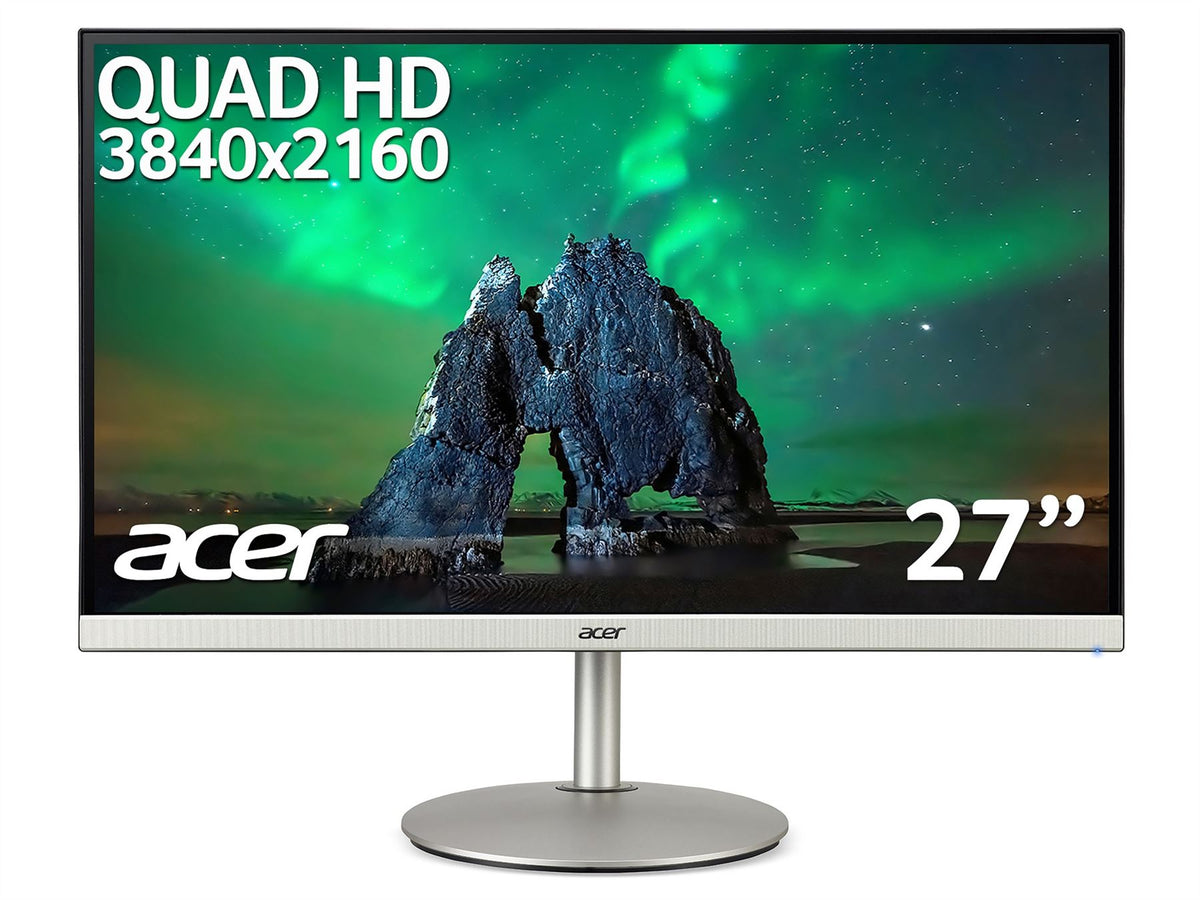 Acer CB2 CB282Ksmiiprx 28 inch UHD Monitor (IPS Panel, FreeSync, 60Hz, 4ms, HDR 10, Height Adjustable Stand, DP, HDMI, Silver/Blac