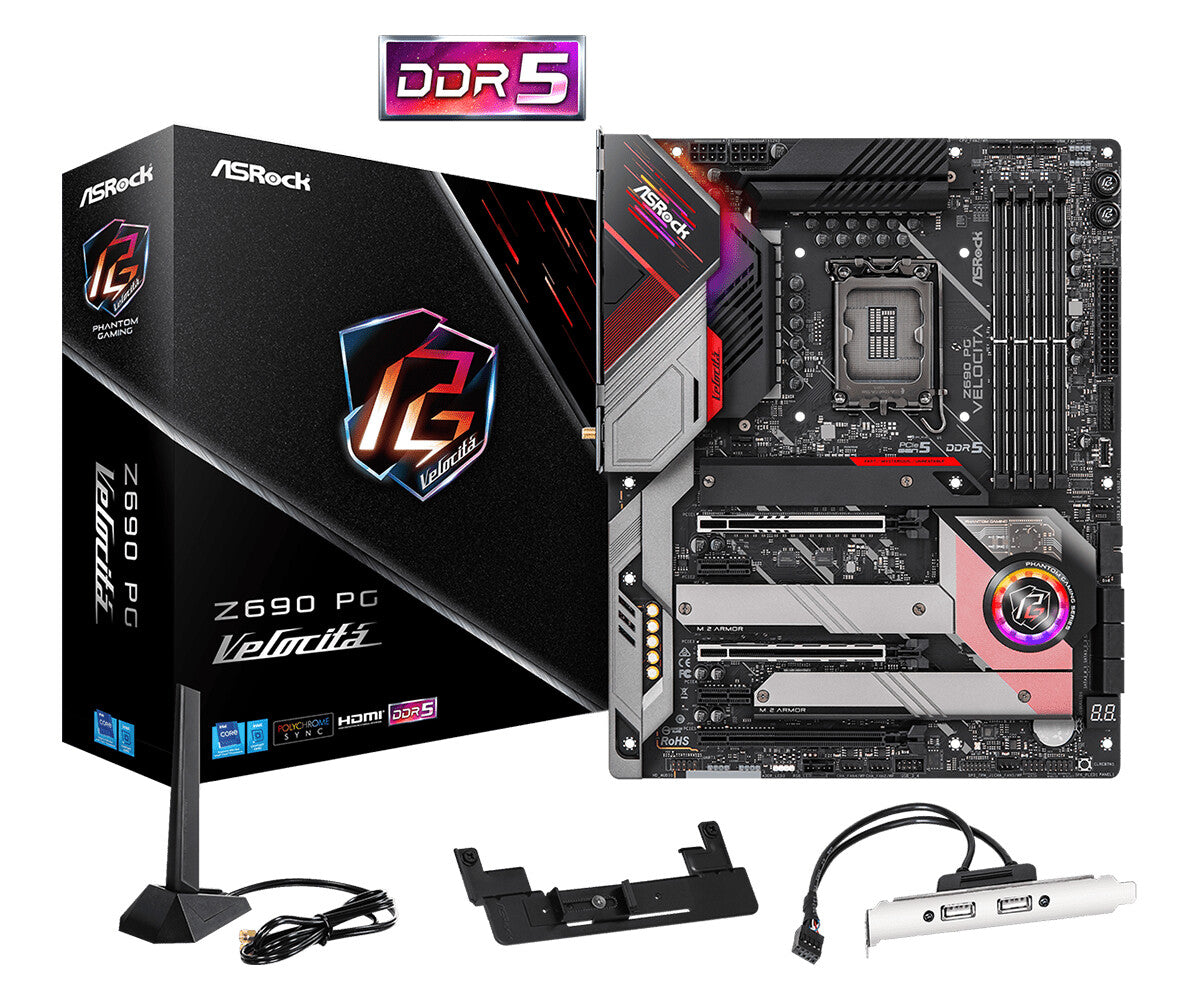 Asrock Z690 PG Velocita ATX motherboard - Intel Z690 LGA 1700