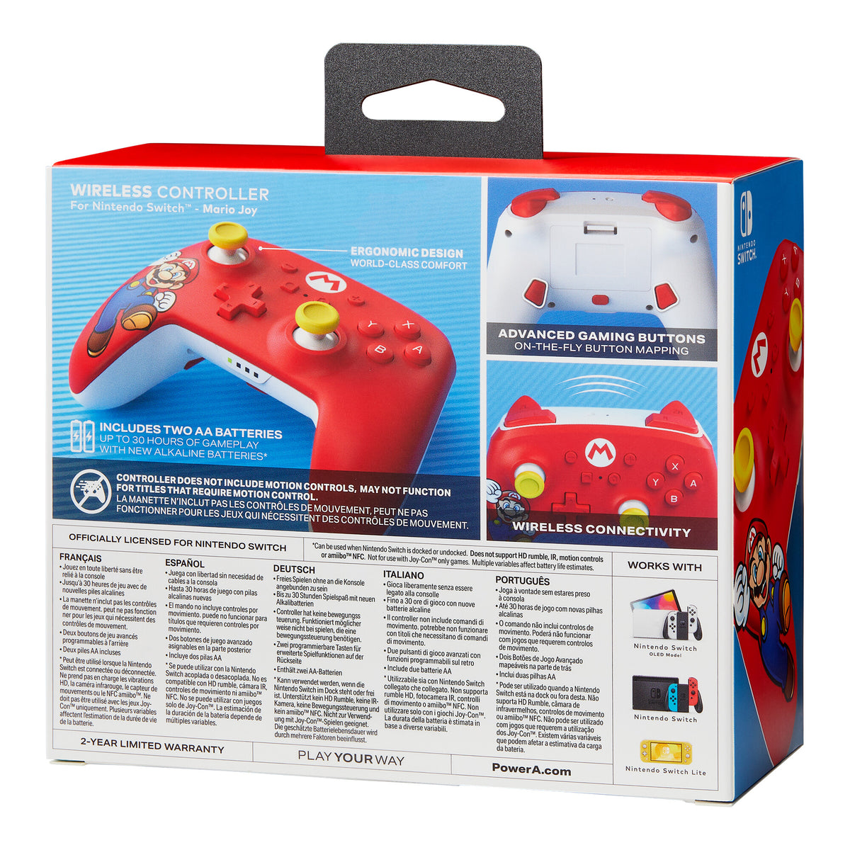 PowerA Wireless Gaming Controller for Nintendo Switch in Red