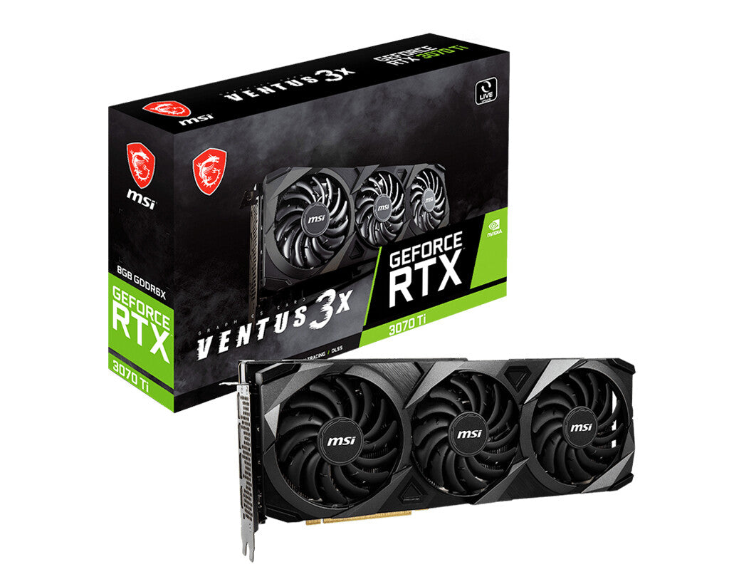 MSI VENTUS 3X 8G OC -  NVIDIA 8 GB GDDR6X GeForce RTX 3070 Ti graphics card