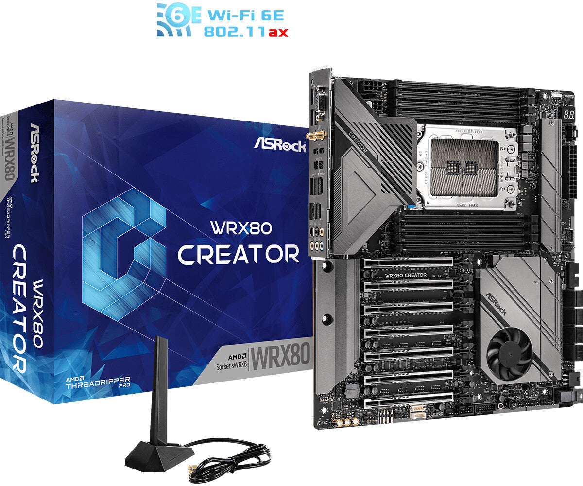 Asrock WRX80 CREATOR R2.0 Extended ATX motherboard - AMD WRX80 Socket sWRX8