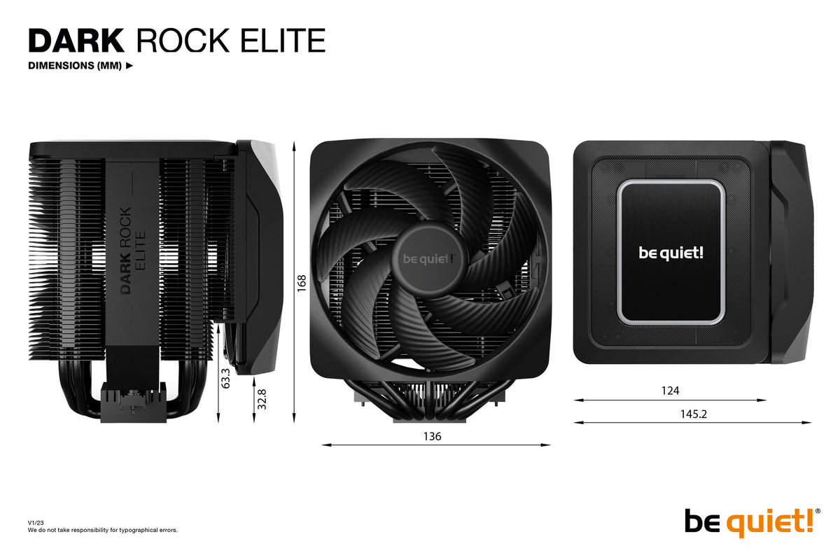 be quiet! Dark Rock Elite - Air Processor Cooler in Black - 135mm