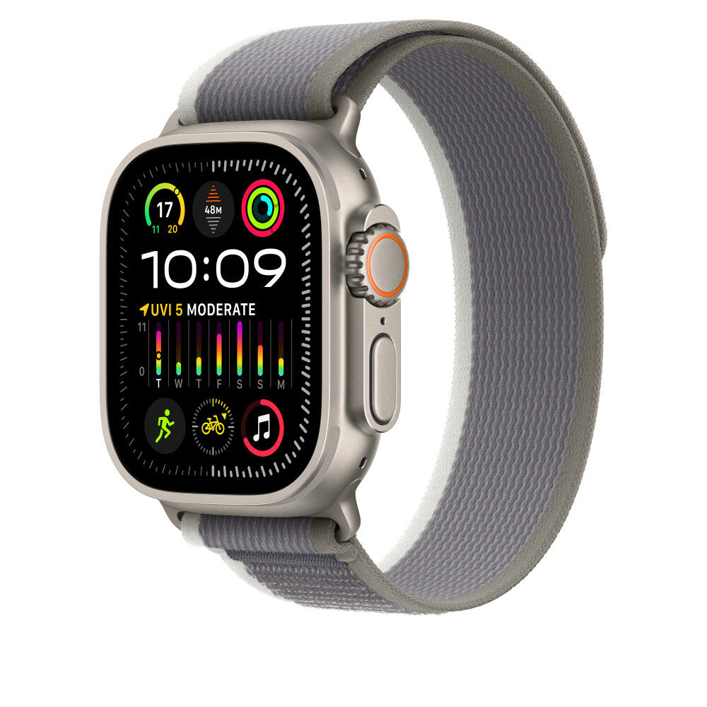 Apple MT603ZM/A - 49mm Green/Grey Trail Loop - M/L