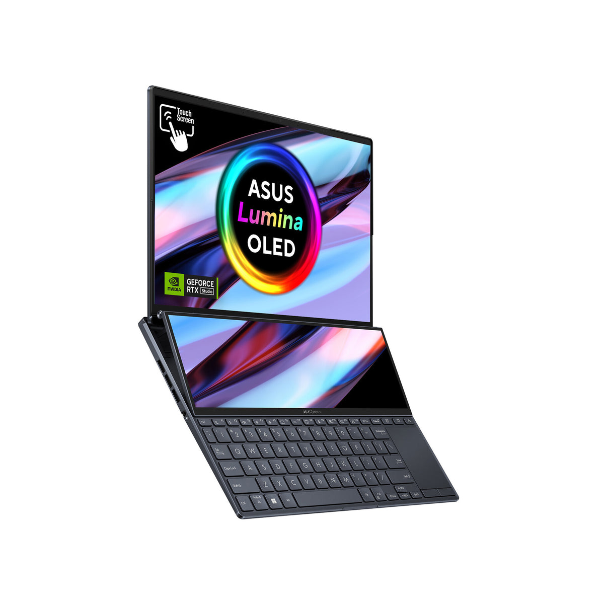 ASUS Zenbook Pro 14 Duo OLED Laptop - 36.8 cm (14.5&quot;) - Touchscreen - Intel® Core™ i7-13700H - 16 GB LPDDR5-SDRAM - 1 TB SSD - NVIDIA GeForce RTX 4050 - Wi-Fi 6E - Windows 11 Home - Black