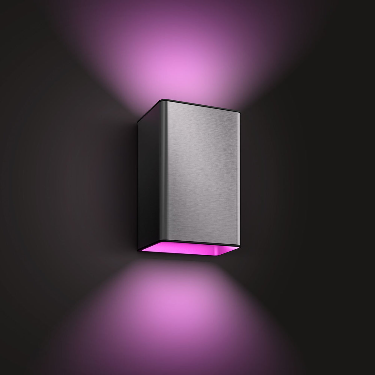 Philips Hue Resonate Outdoor wall light in Stainless Steel - White and colour ambience