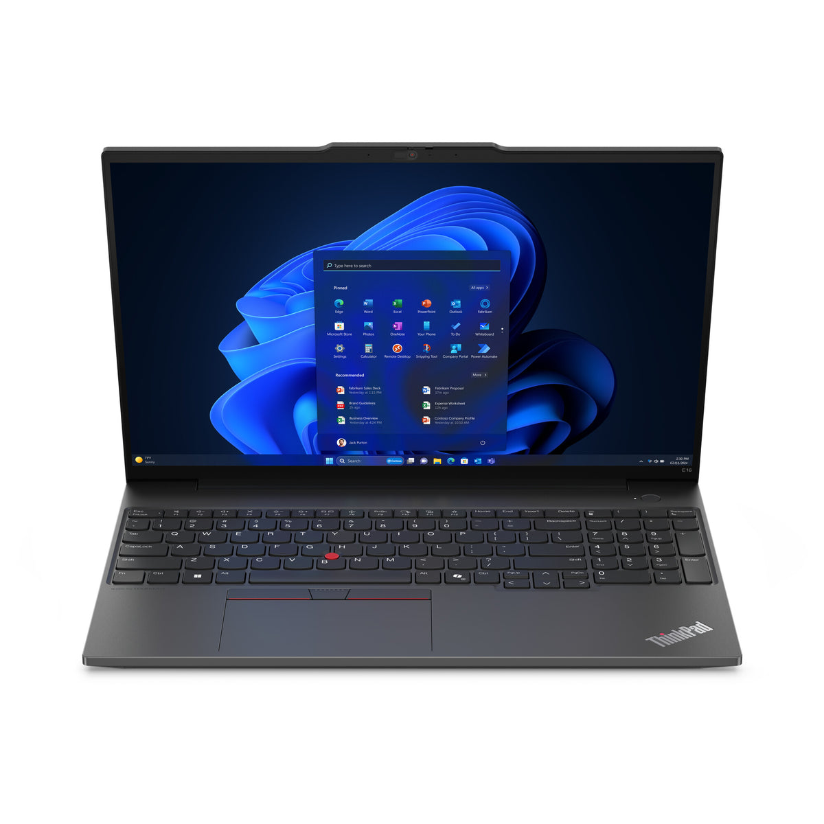 Lenovo ThinkPad E16 Gen 2 Laptop - 40.6 cm (16&quot;) - Intel Core Ultra 7 155H - 16 GB DDR5-SDRAM - 512 GB SSD - Wi-Fi 6E - Windows 11 Pro - Black