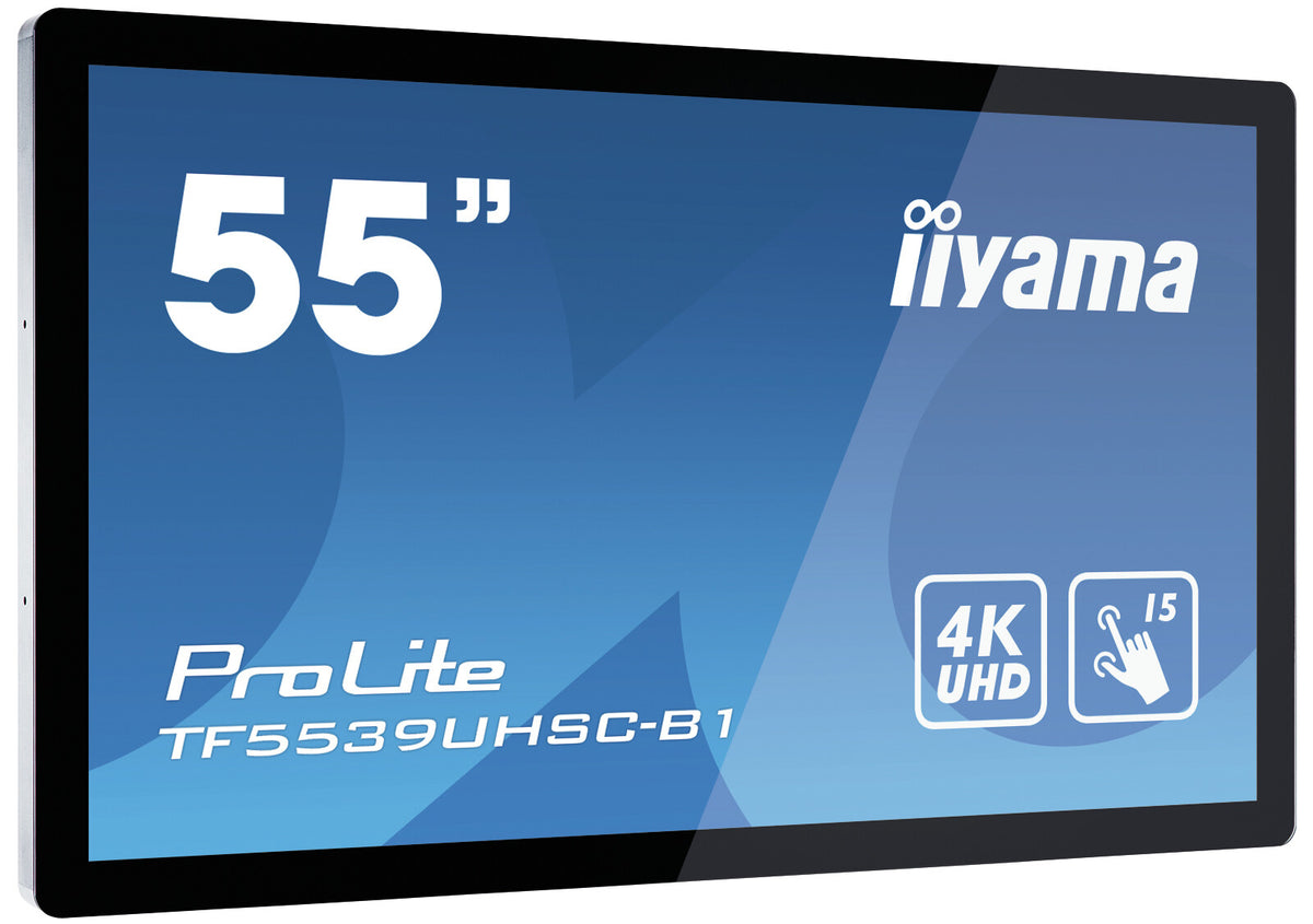 iiyama ProLite TF5539UHSC-B1AG computer monitor 139.7 cm (55&quot;) 3840 x 2160 pixels 4K Ultra HD LED Touchscreen Multi-user Black