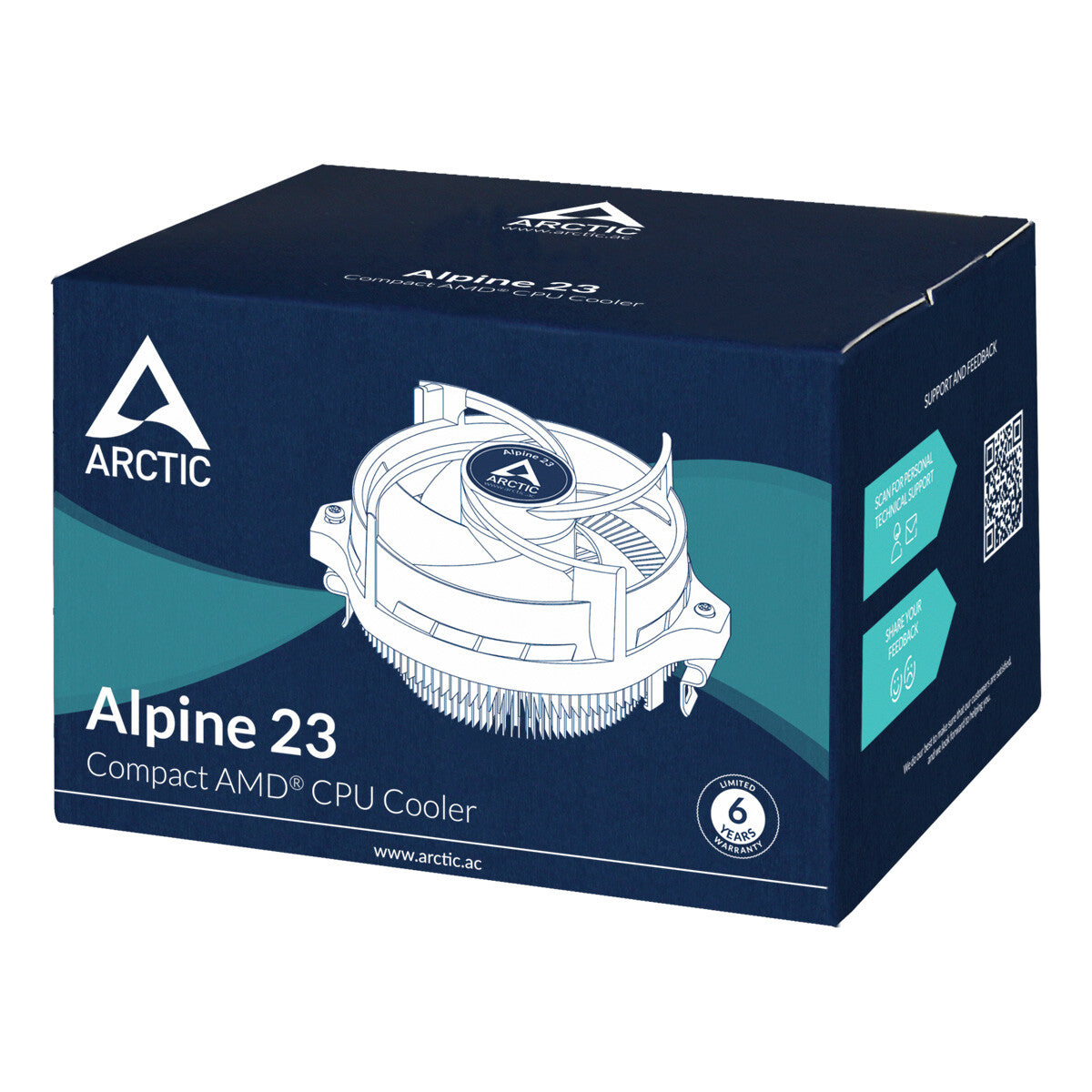 ARCTIC Alpine 23 - Compact AMD Air Processor Cooler - 90mm