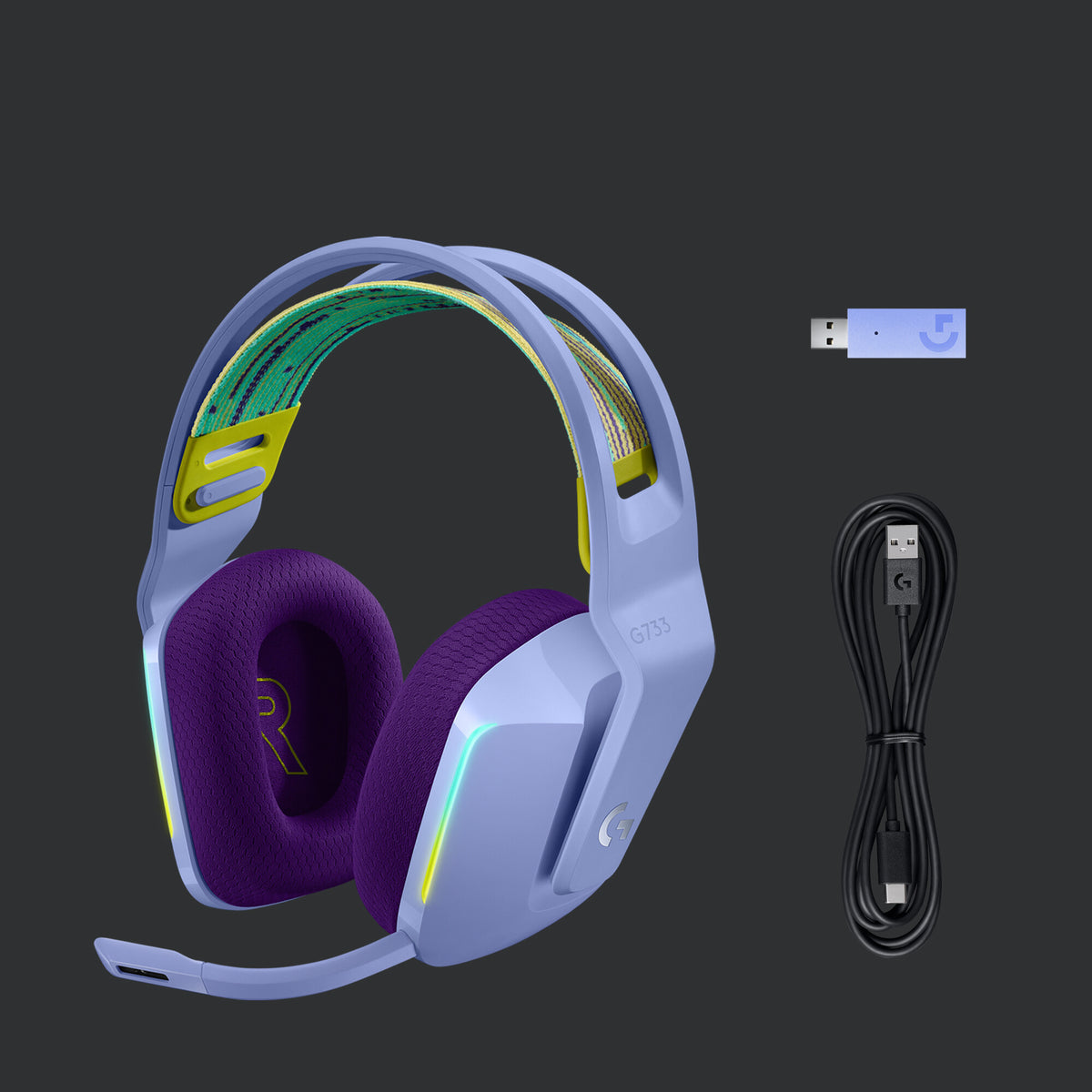 Logitech G - G733 LIGHTSPEED Wireless RGB Gaming Headset in Lilac