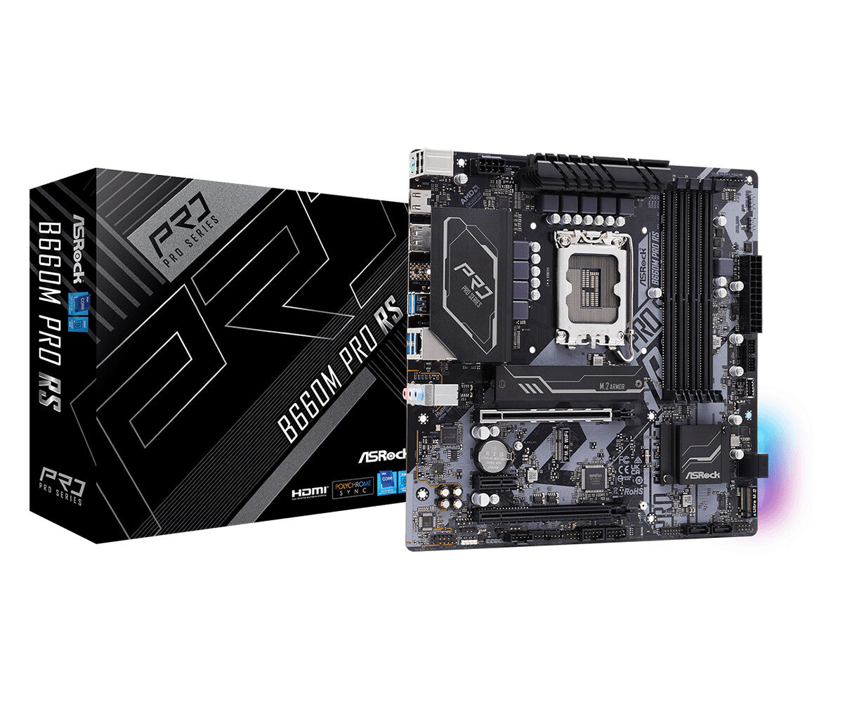 Asrock B660M Pro RS micro ATX motherboard - Intel B660 LGA 1700