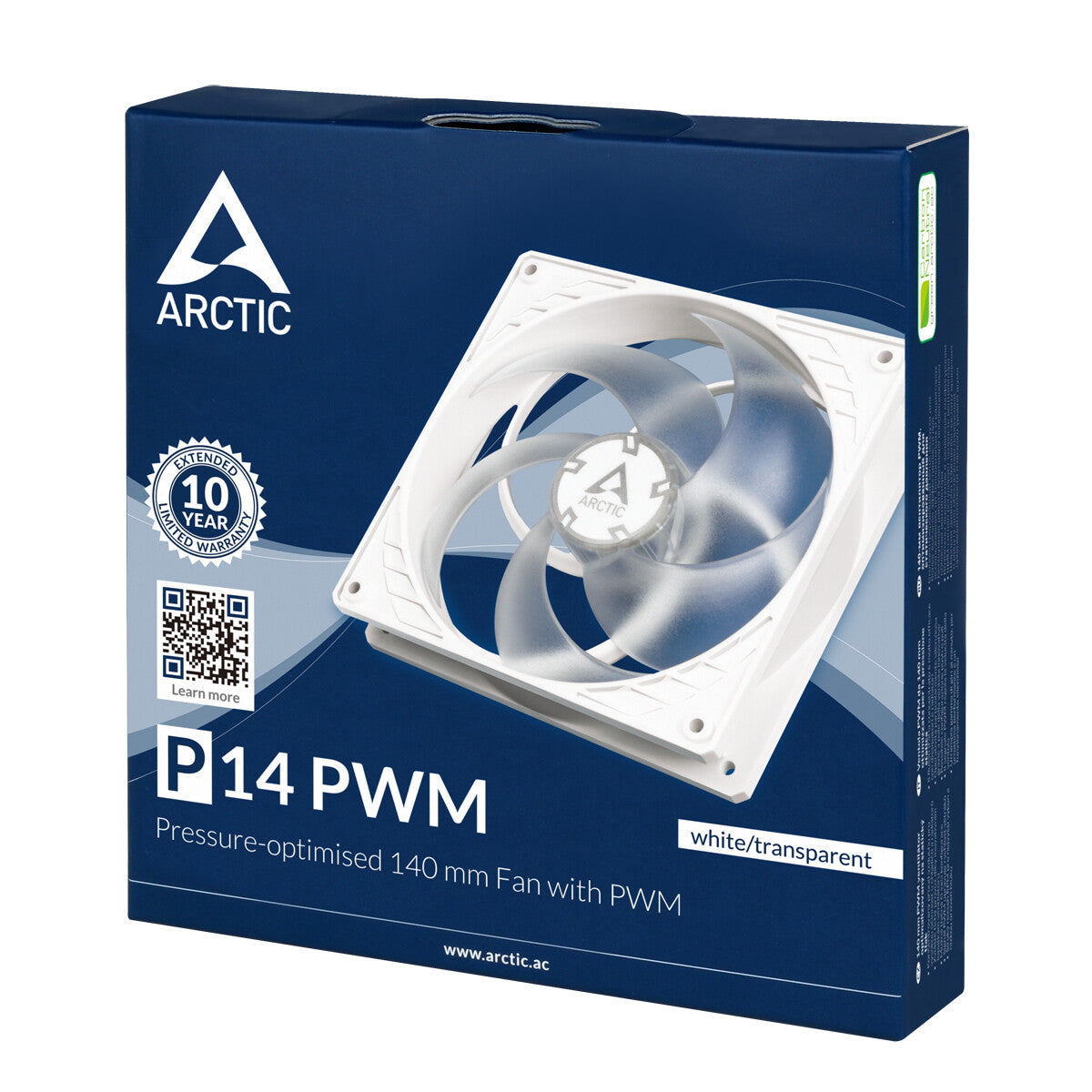 ARCTIC P14 PWM - Computer Case Fan in White - 140mm