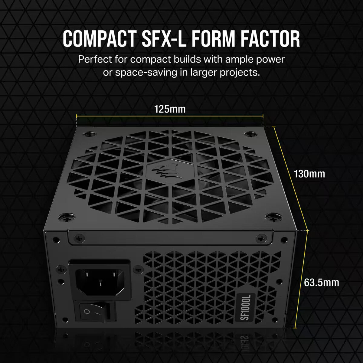 Corsair SF-1000L Series - 1000W 80+ Gold Fully Modular Power Supply Unit